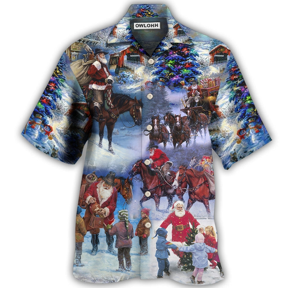 Cowboy Santa Merry Christmas Love Children Hawaii Shirt Ha25418