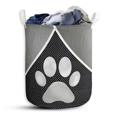 Dog Paw Silver - Laundry Basket - Owls Matrix LTD
