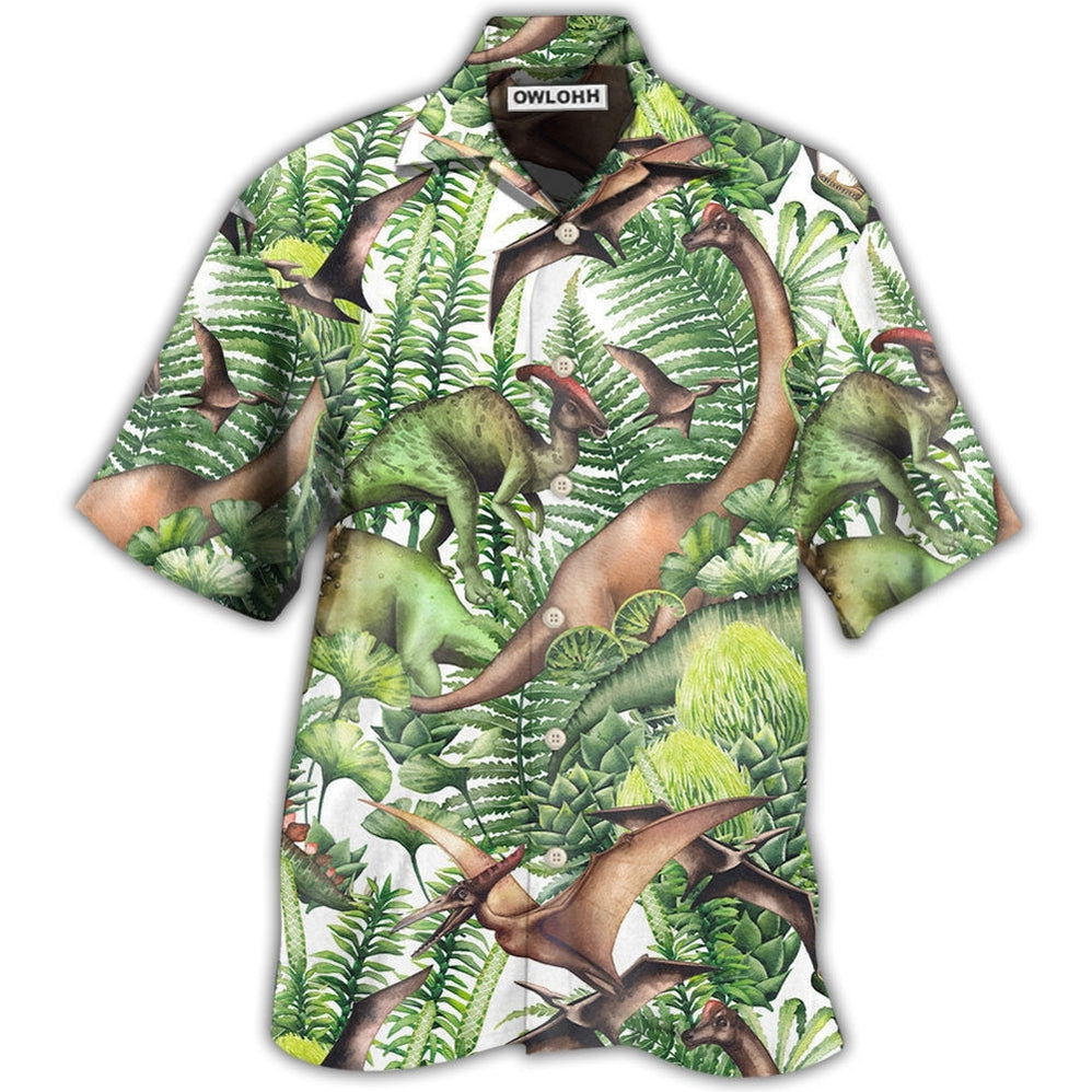 Dinosaur Jurassic Green Style Hawaii Shirt Ha95486