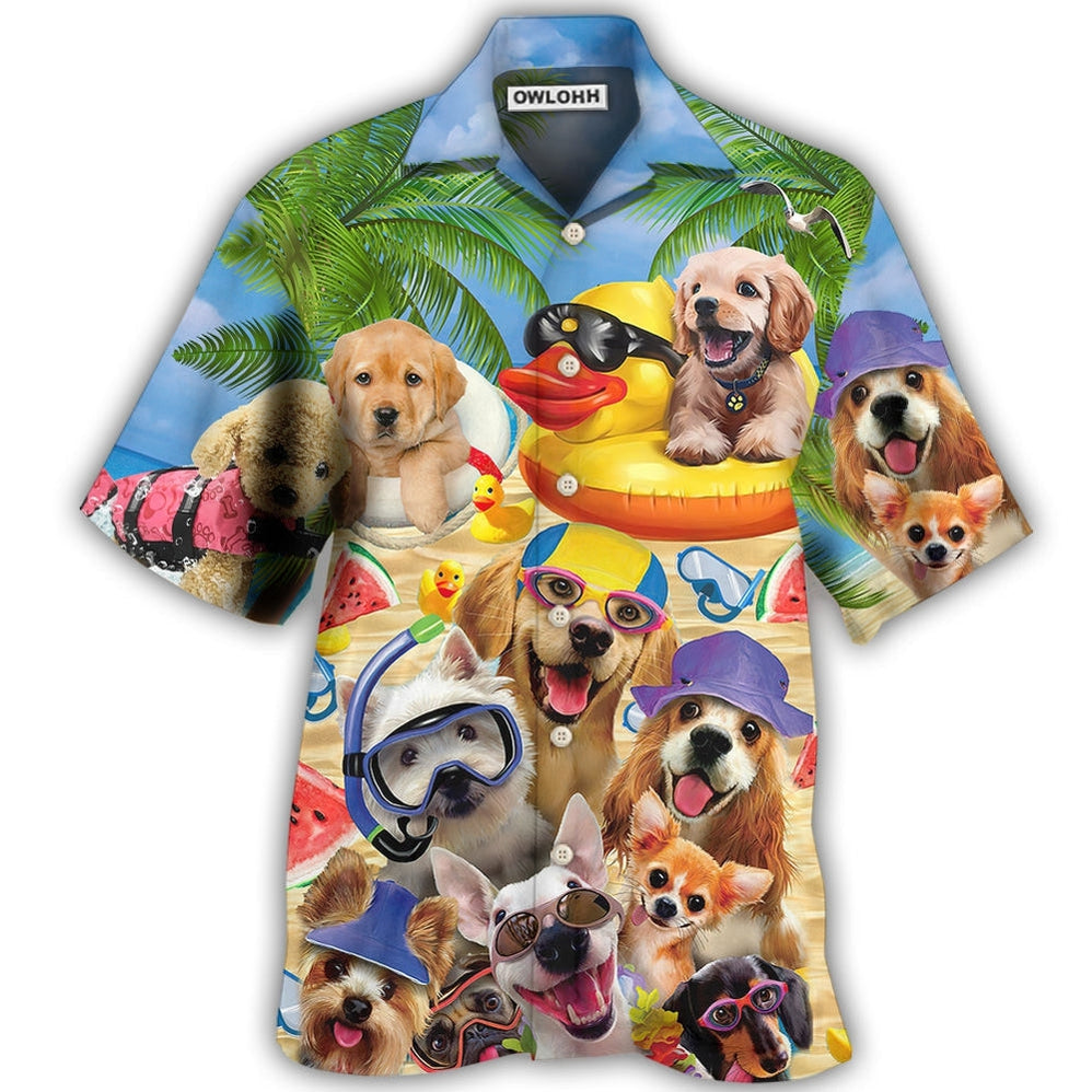 Dogs Funny Summer Of Happy Puppies Hawaii Shirt Ha15484