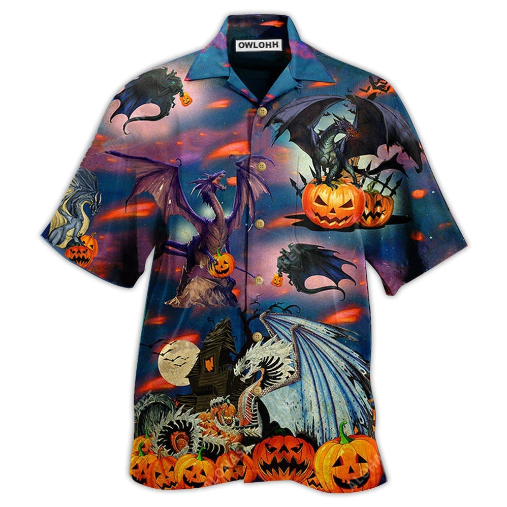 Halloween Dragon And Scaredy Hawaii Shirt Ha102372