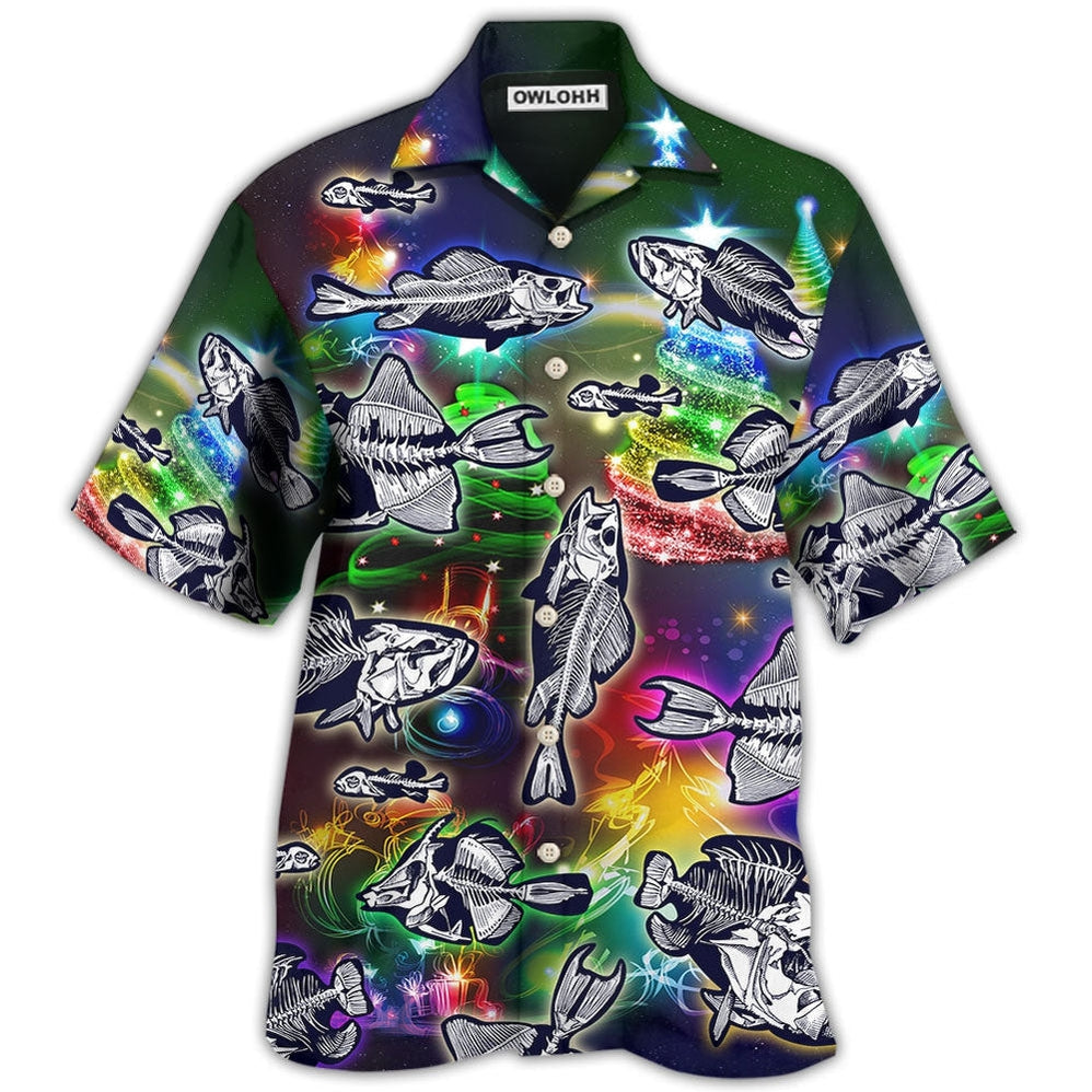 Hawaiian Shirt / Adults / S Fishing Lover Amazing Merry Christmas - Hawaiian Shirt - Owls Matrix LTD