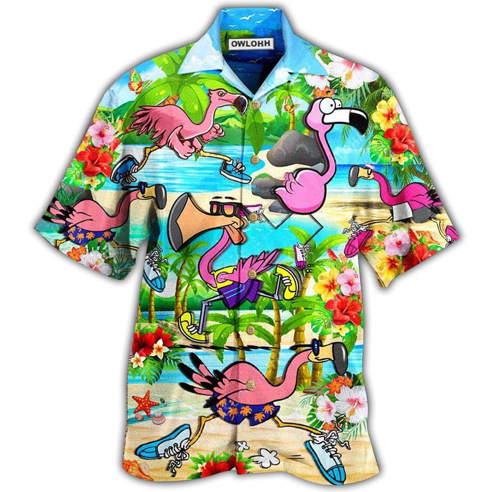 Flamingo The Running Flamingoes Hawaii Shirt Ha69022