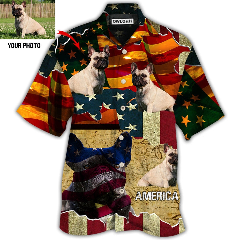 French Bulldog America Sunset Custom Photo Hawaii Shirt Ha82343