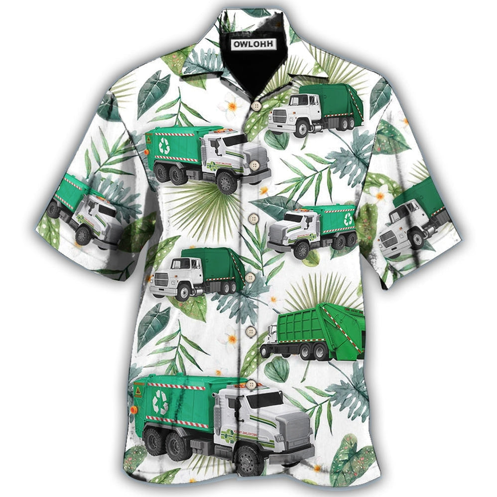 Truck Garbage Tropical Green Leaf Hawaii Shirt Ha88759