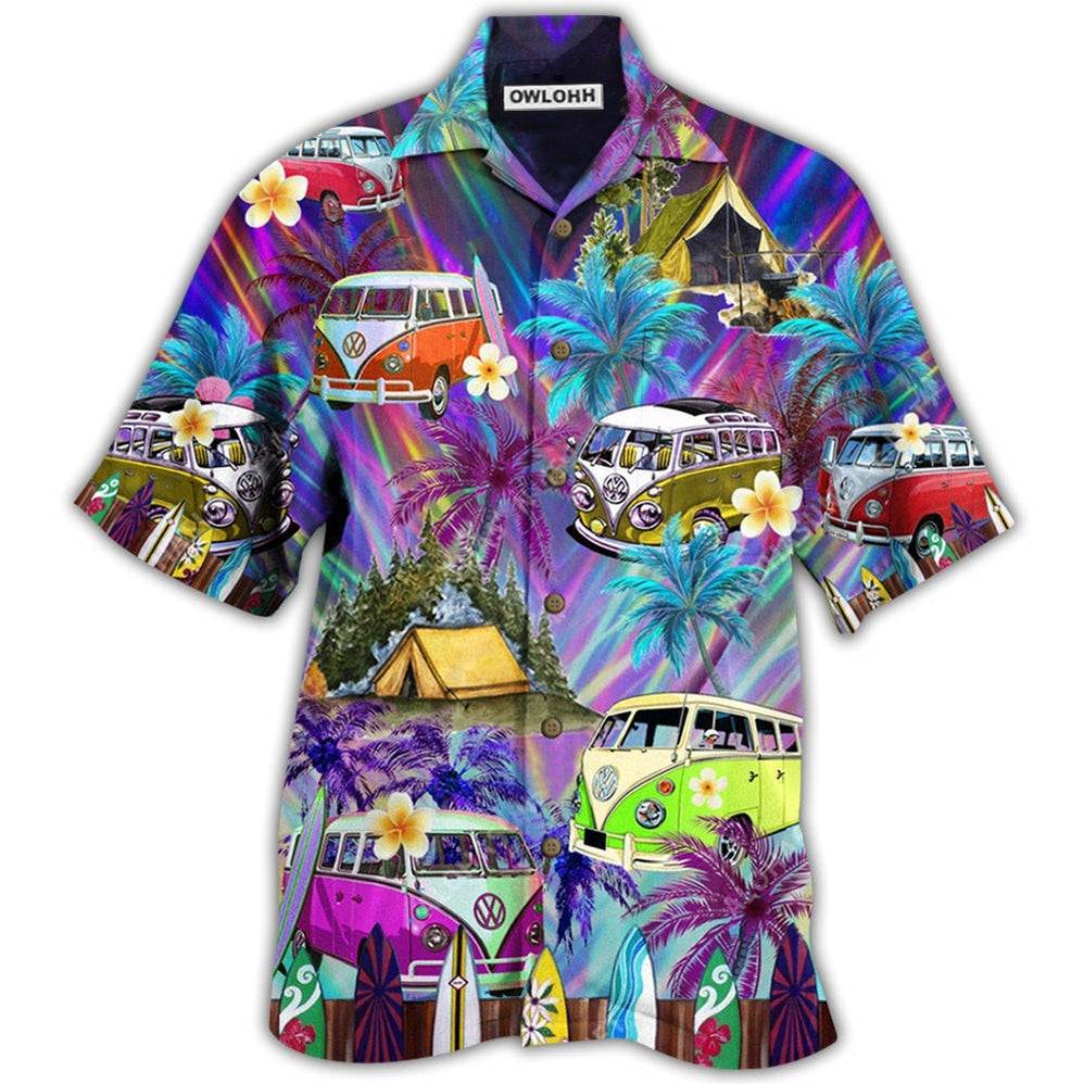 Hippie Bus Go Every Where Tropical Style Hawaii Shirt Ha13230