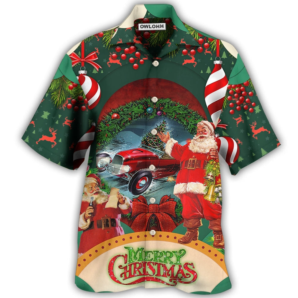 Hot Rod Merry Christmas I Was So Happy That Santa Made All Those Hawaii Shirt Ha78425