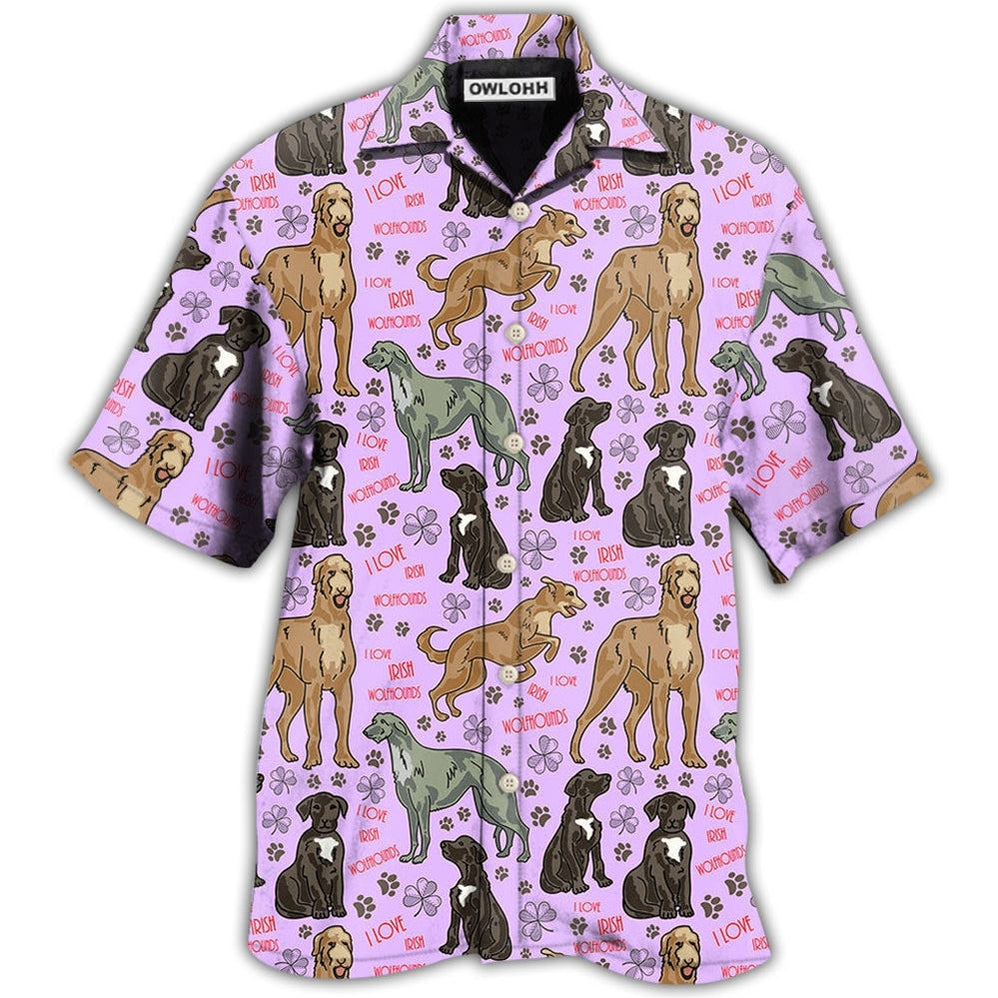 Irish Wolfhound Dog So Cute Pink Style Hawaii Shirt Ha53860