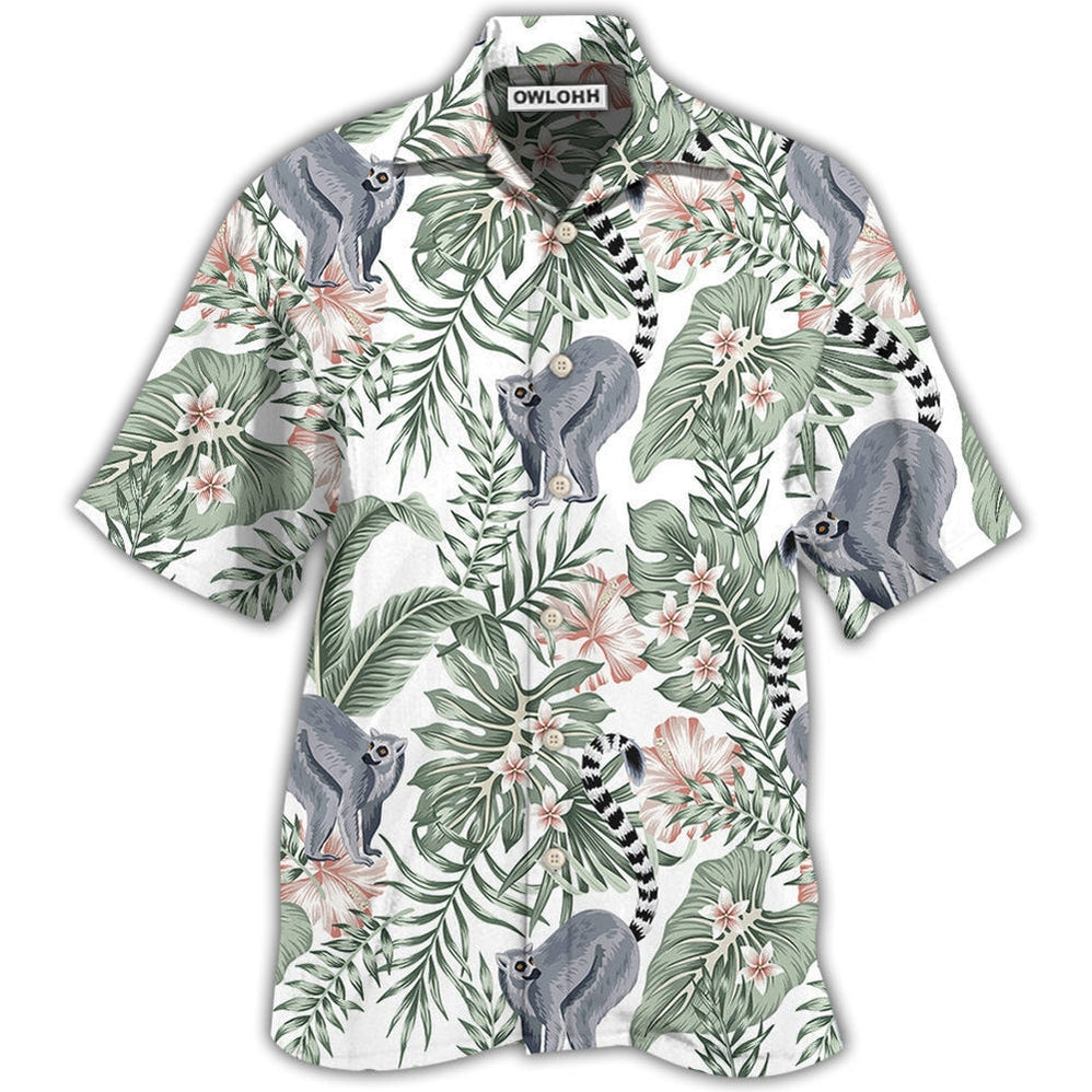 Lemur And Tropical Leaf Hawaii Shirt Ha10652