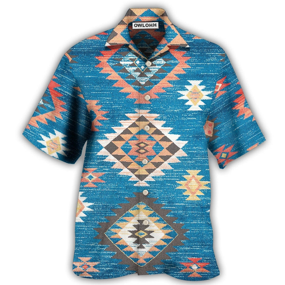 Native Style Love Peace Blue Pattern Hawaii Shirt Ha82831