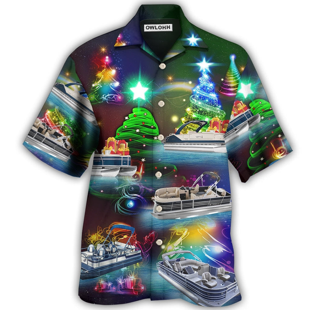 Pontoon Christmas Tree Hawaii Shirt Ha34444