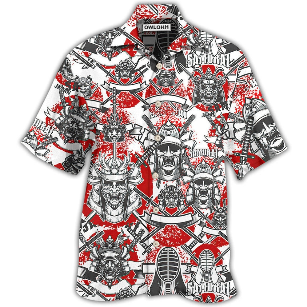 Samurai Japan Red Style Hawaii Shirt Ha87431