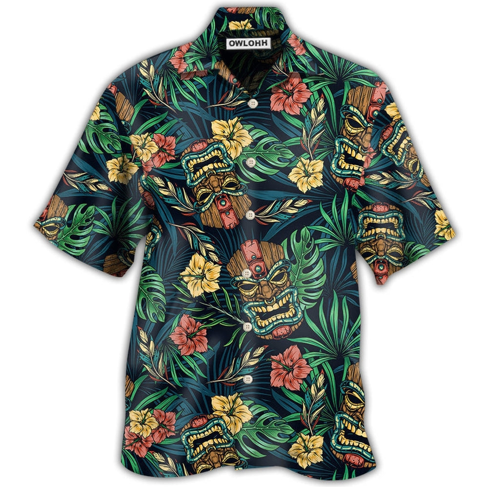 Tiki Hawaiian Tropical Leaf Style Shirt Ha110755