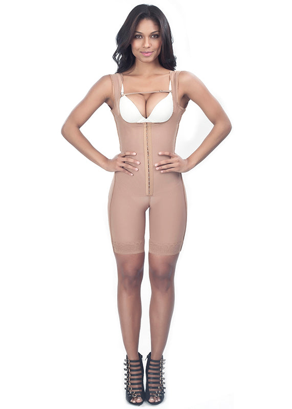 Girdle with Lycra Buttocks Cover - Thin Strap - 1647