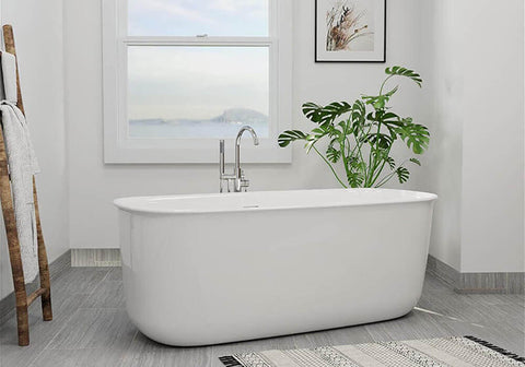 67" Acrylic Rectangular Freestanding Bathtub