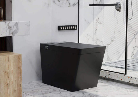 Giving Tree black rectangular smart toilet with sensor function
