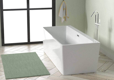 Medium Size White Acrylic Rectangular Bathtub