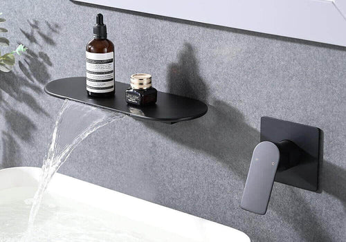 Single handle wall mounted waterfall faucet