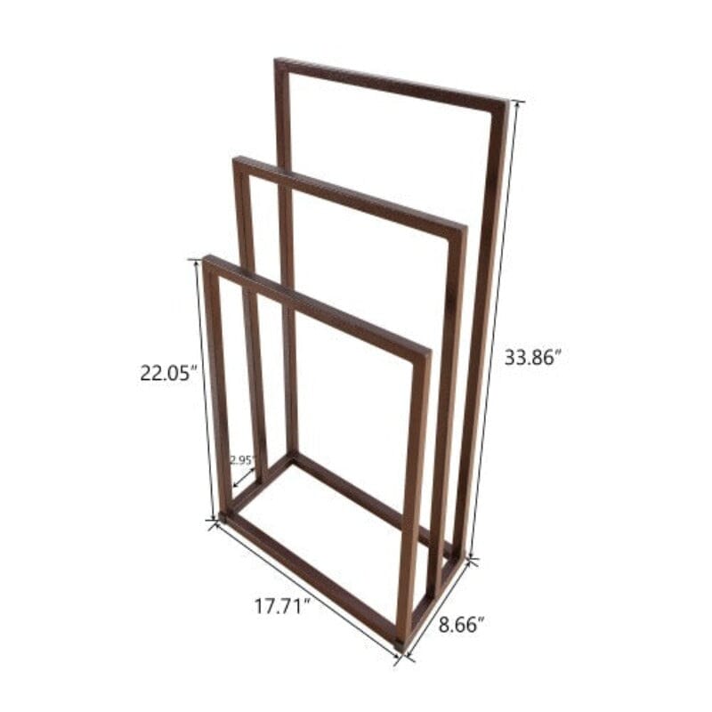 QIANXING 3 Tier Free Standing Towel Rack for Bathroom Display Rack