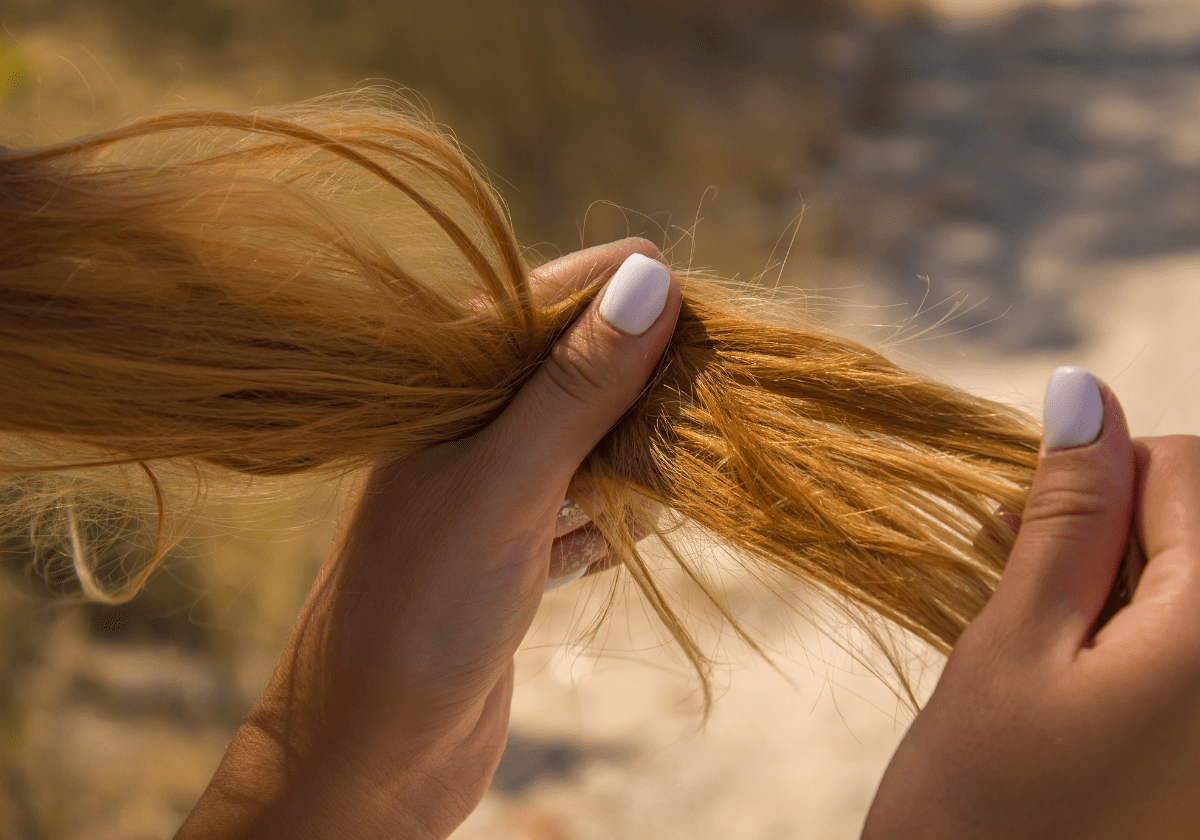 dry hair caused by hard water