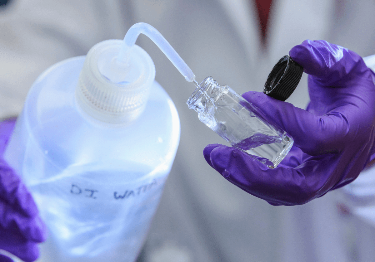 distilled water used in lab