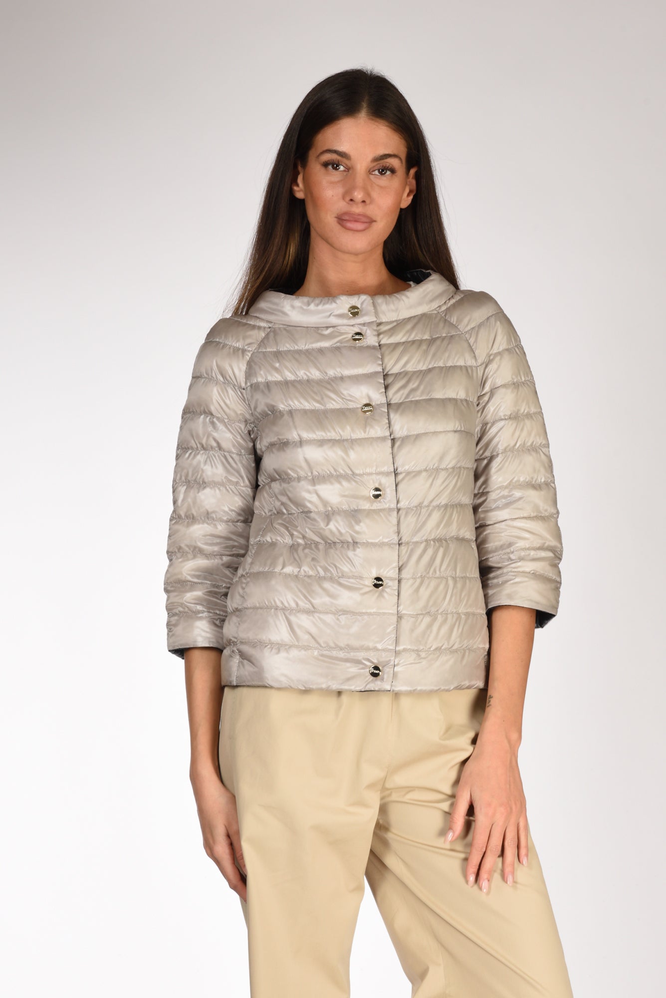 Herno Piumino Doubleface Blu/grigio Donna » Five Brescia