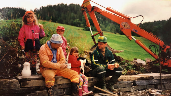 Arbeid på gården på 1990-tallet