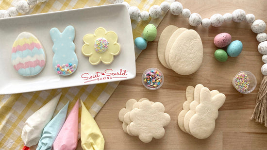 Easter Themed Sugar Cookies Decorated with Royal Icing