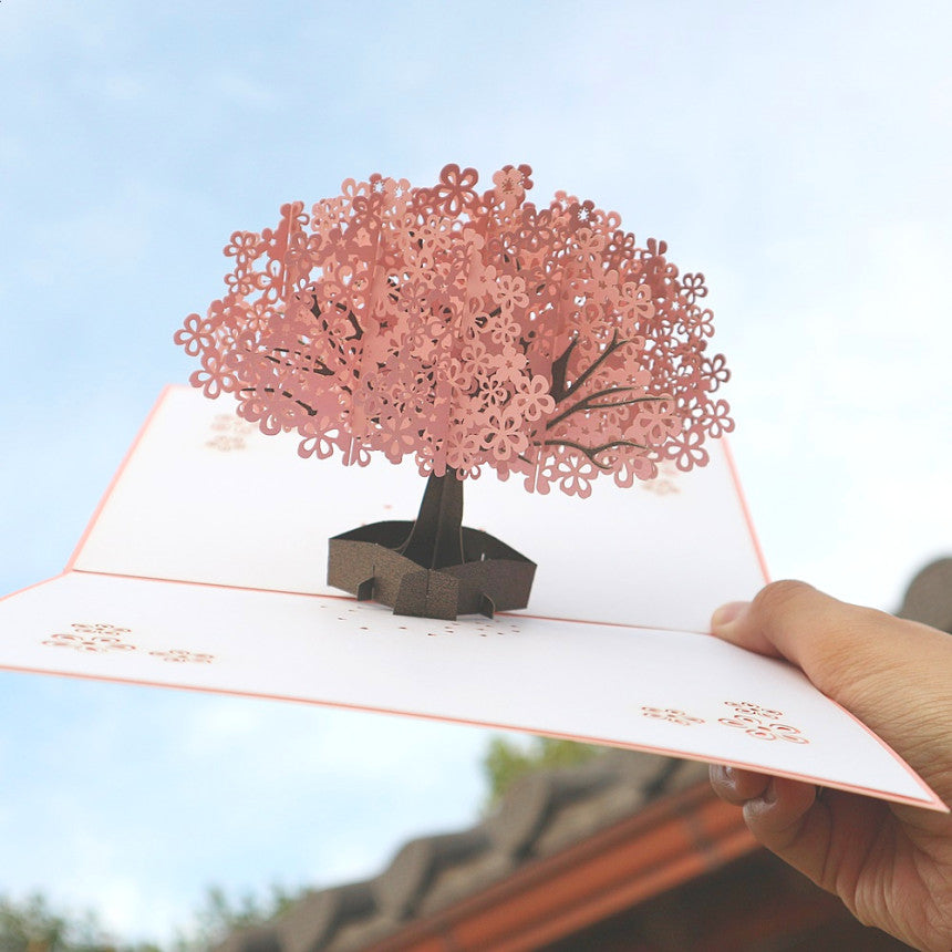 3D Cherry Blossom Tree Pop Up Card