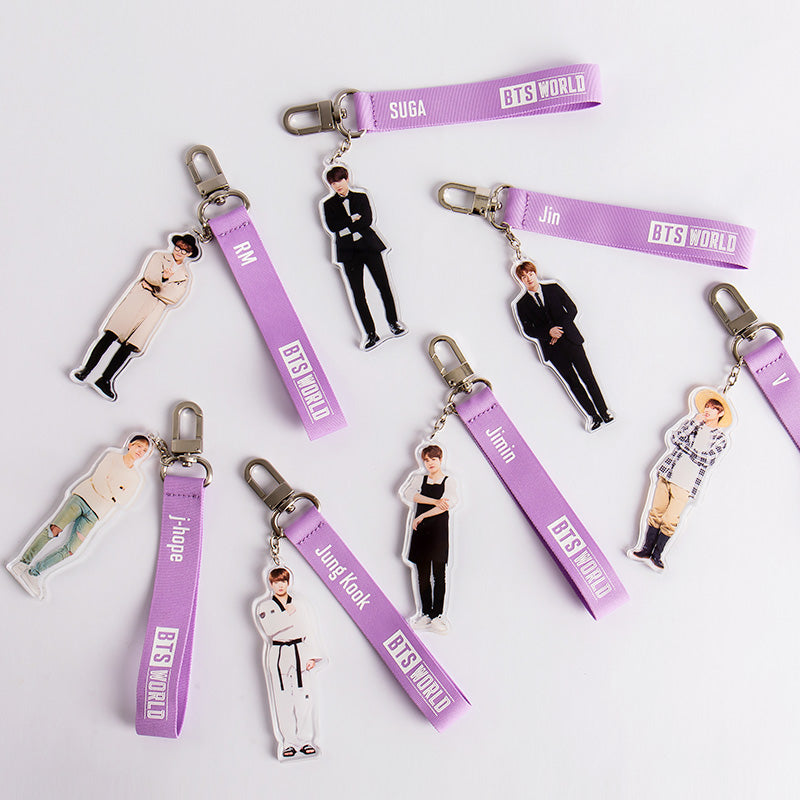 BTS World Strap Keyring