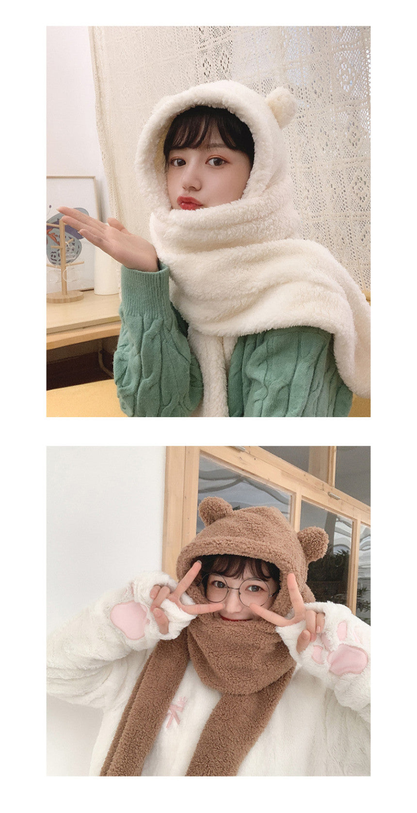 Blackpink Jenny Bear Hood Muffler