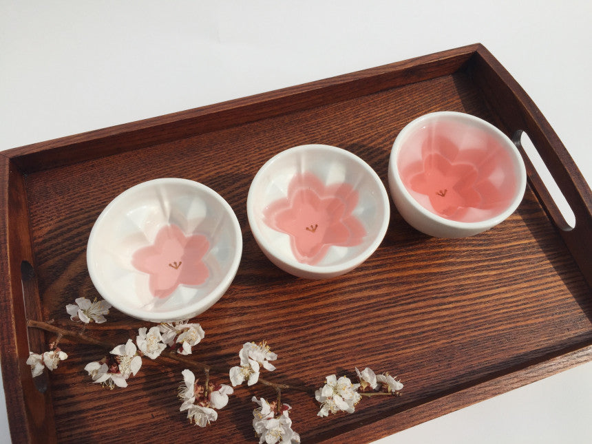 Handmade Cherry Blossom Shape Glass 2p set