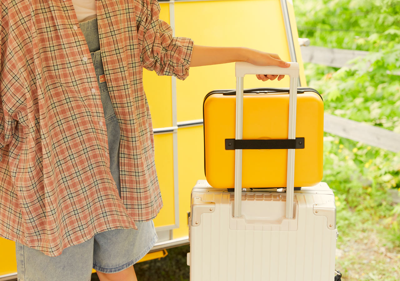 Kakao Friends Backpackers Yellow Mini Travel Bag Suitcase Ryan