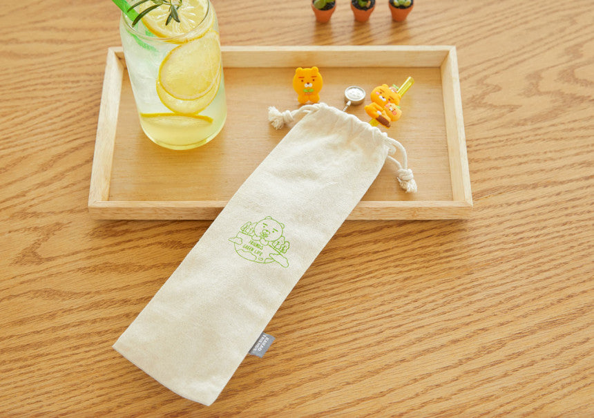 Kakao Friends Reusable Straw Set 3P Ryan & Chunsik