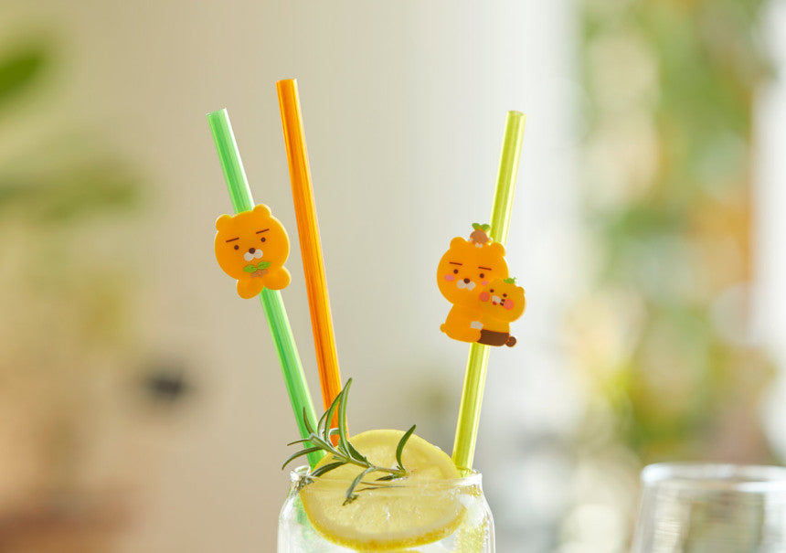 Kakao Friends Reusable Straw Set 3P Ryan & Chunsik