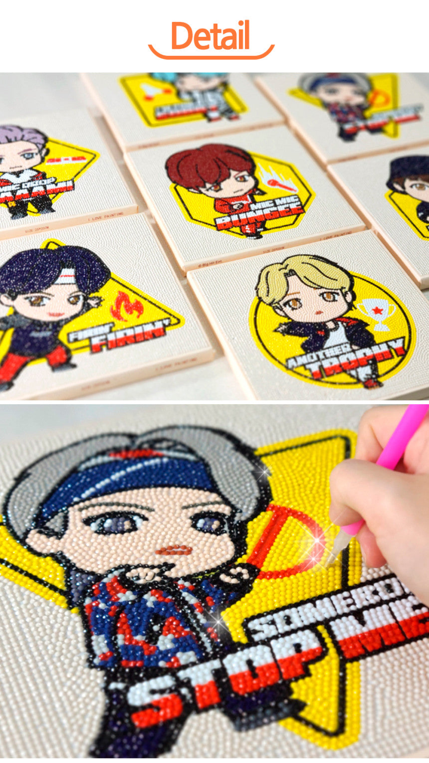 BTS Tinytan DIY Cubic Painting Mic Drop