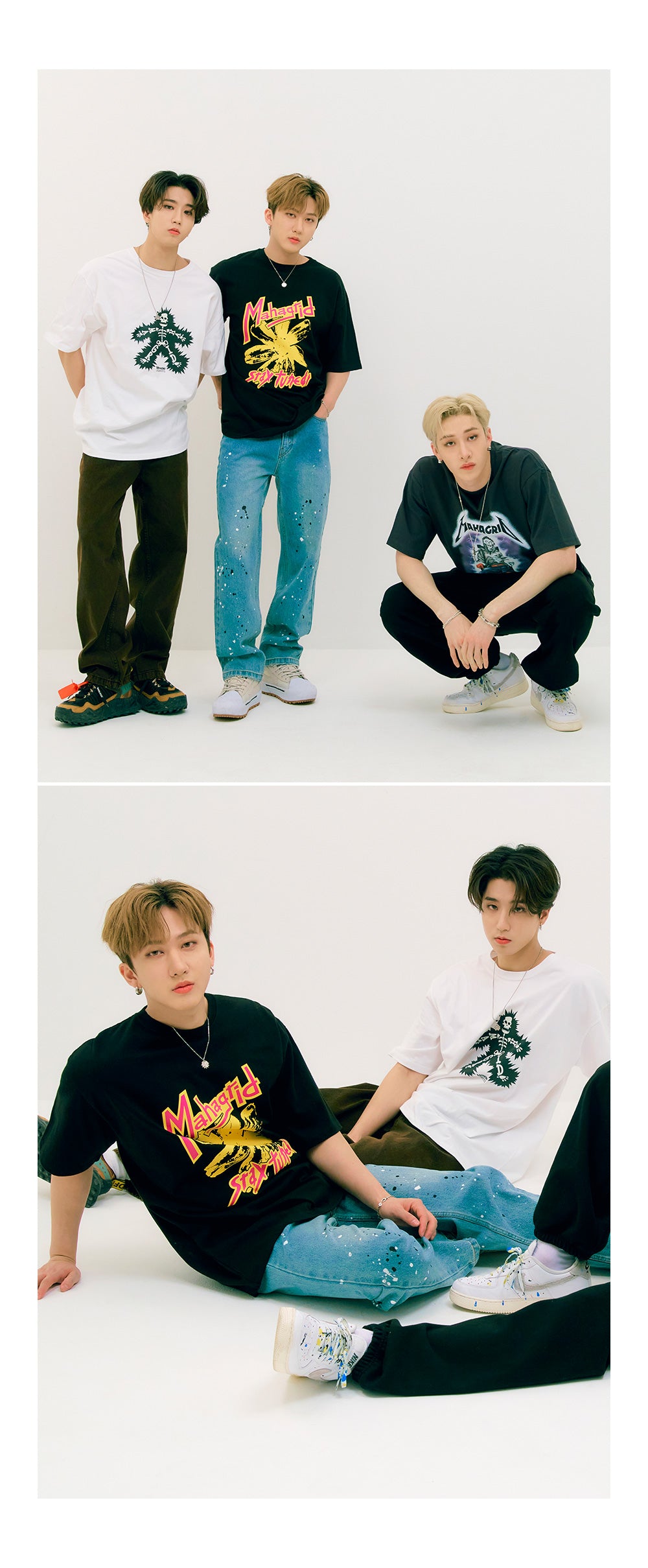 Mahagrid x Stray Kids Skeleton Tee