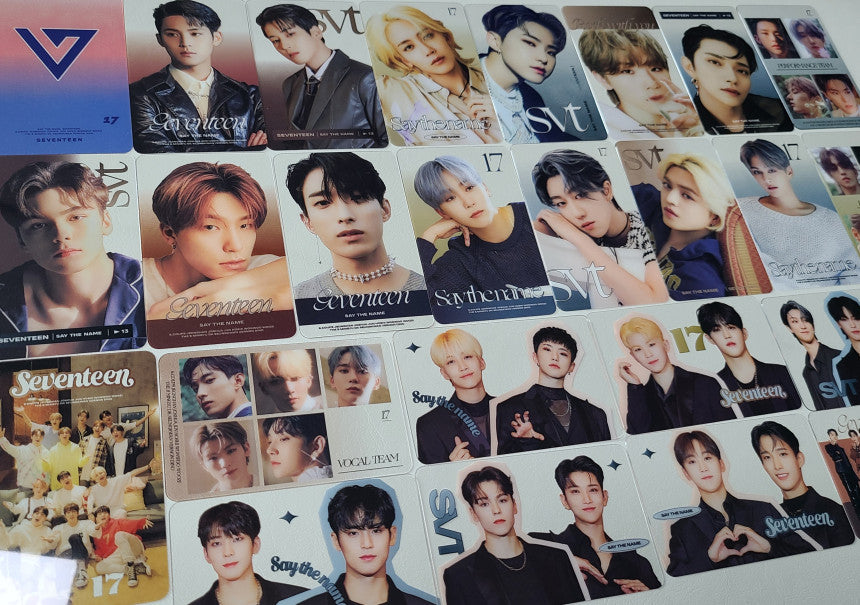 SEVENTEEN Goods Trasparent Photo Card 25ea  *Image can be chaged to latest image  Component SEVENTEEN Goods Trasparent Photo Card x 25ea  Size 5.4 x 8.6(cm)  Country Of Origin Republic Of Korea