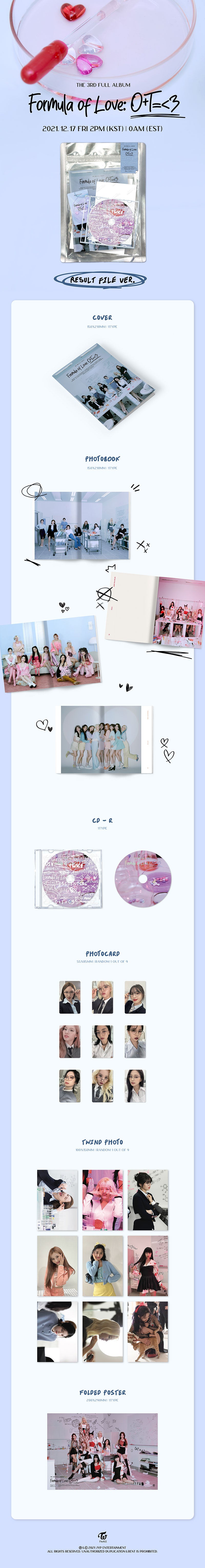 Twice 3rd Album Formula of Love OT3 Result file ver Scientist