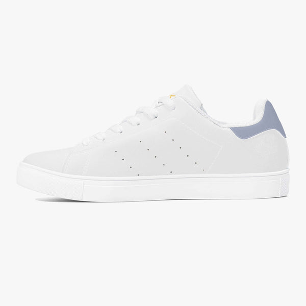 Crake Frida - Grey laced minimalist unisex white sneakers at RM MYR289