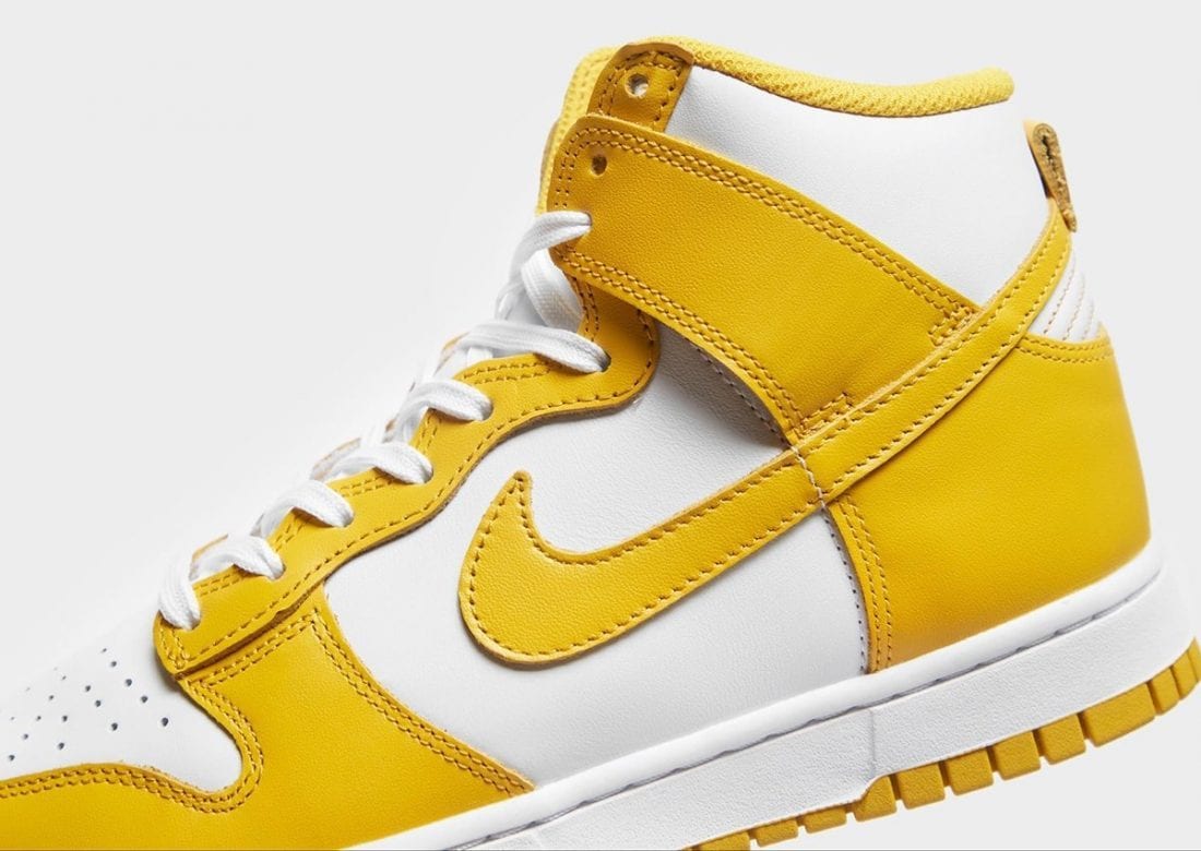 nike dunk high white dark sulfur