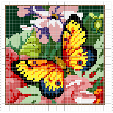 butterfly tapestry colorful pattern