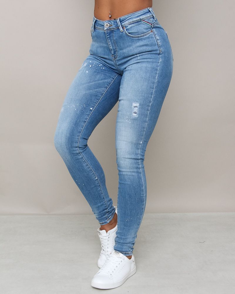 ENDAST Shape Life Skinny-jeans, tvättad mediumblå