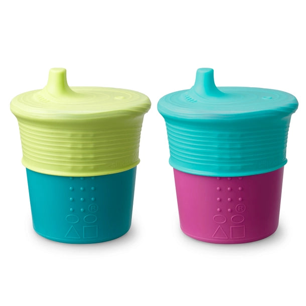 Silikids Silicone Straw Cup - 12oz - Blue