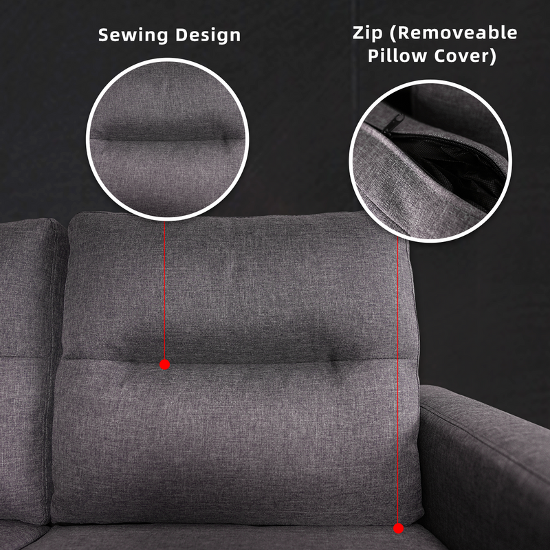 4.3FT Modern & Simple 2 Seater Linen Fabric Sofa-HMZ-FN-SF-AE301-2S