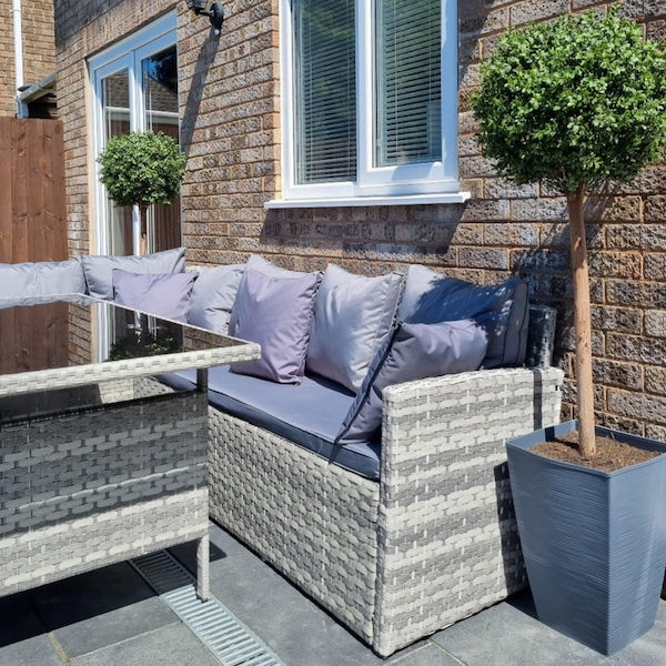 artificial plants on the patio