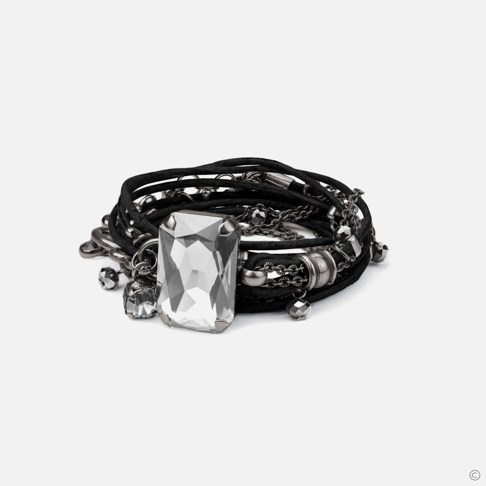 Bracelet noir et argent à gros maillons ☆ Geraldine Style Jewelry –  Shopping with Geraldine's Style