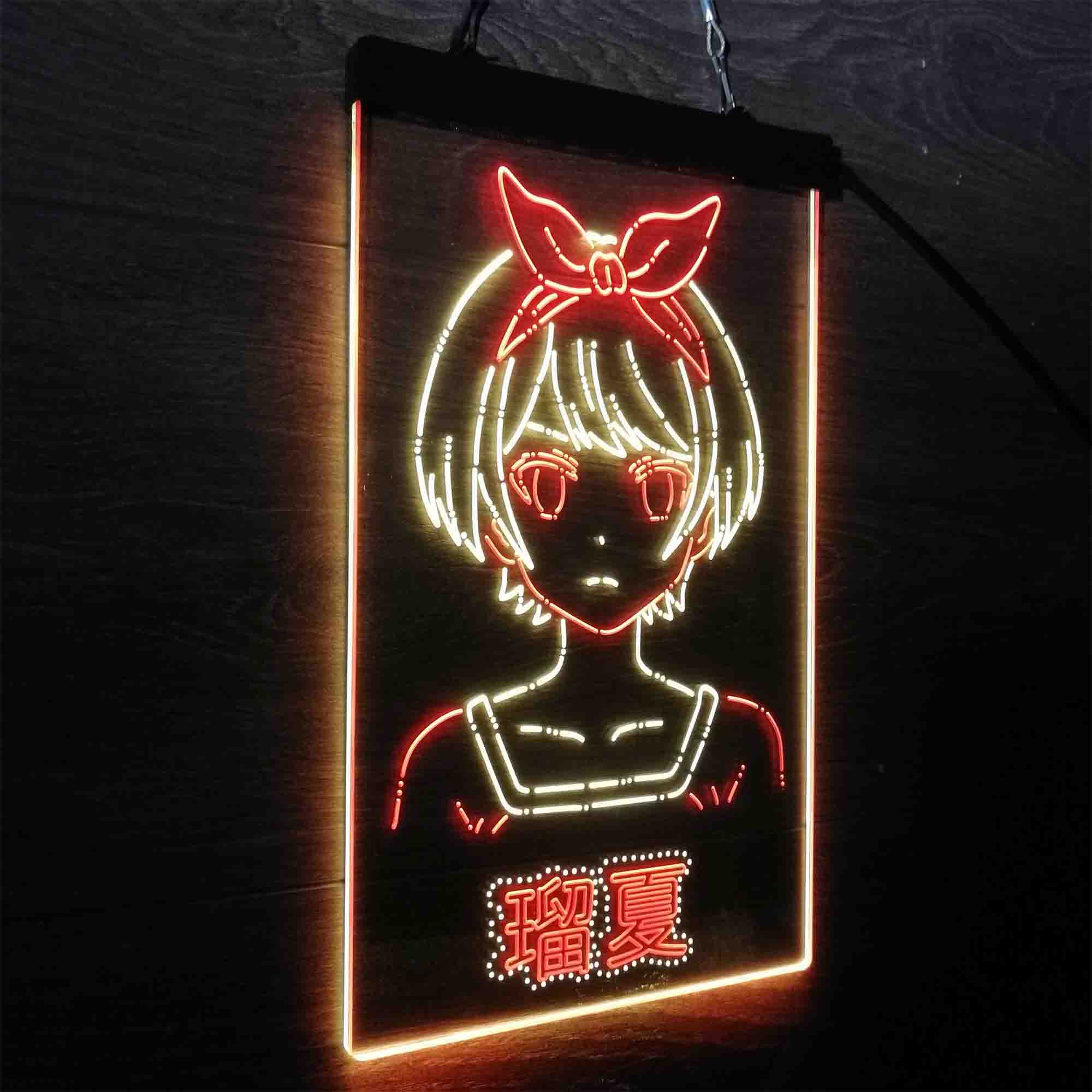 Sarashina Ruka Anime Girl Neon Sign Led Lab Cave 