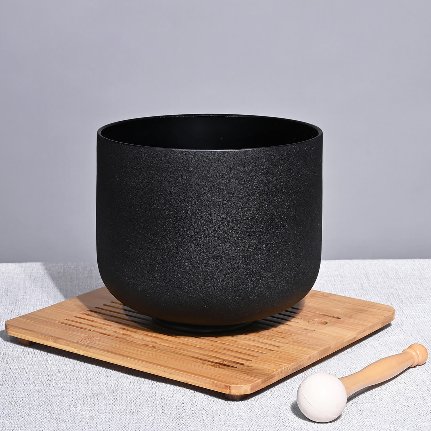 CVNC 528Hz 8 Inch Note C High C Black Crystal Singing Bowl For Meditation Healing