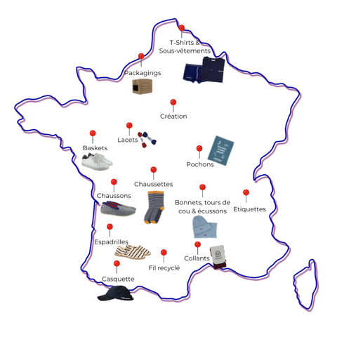 Carte des produits en France